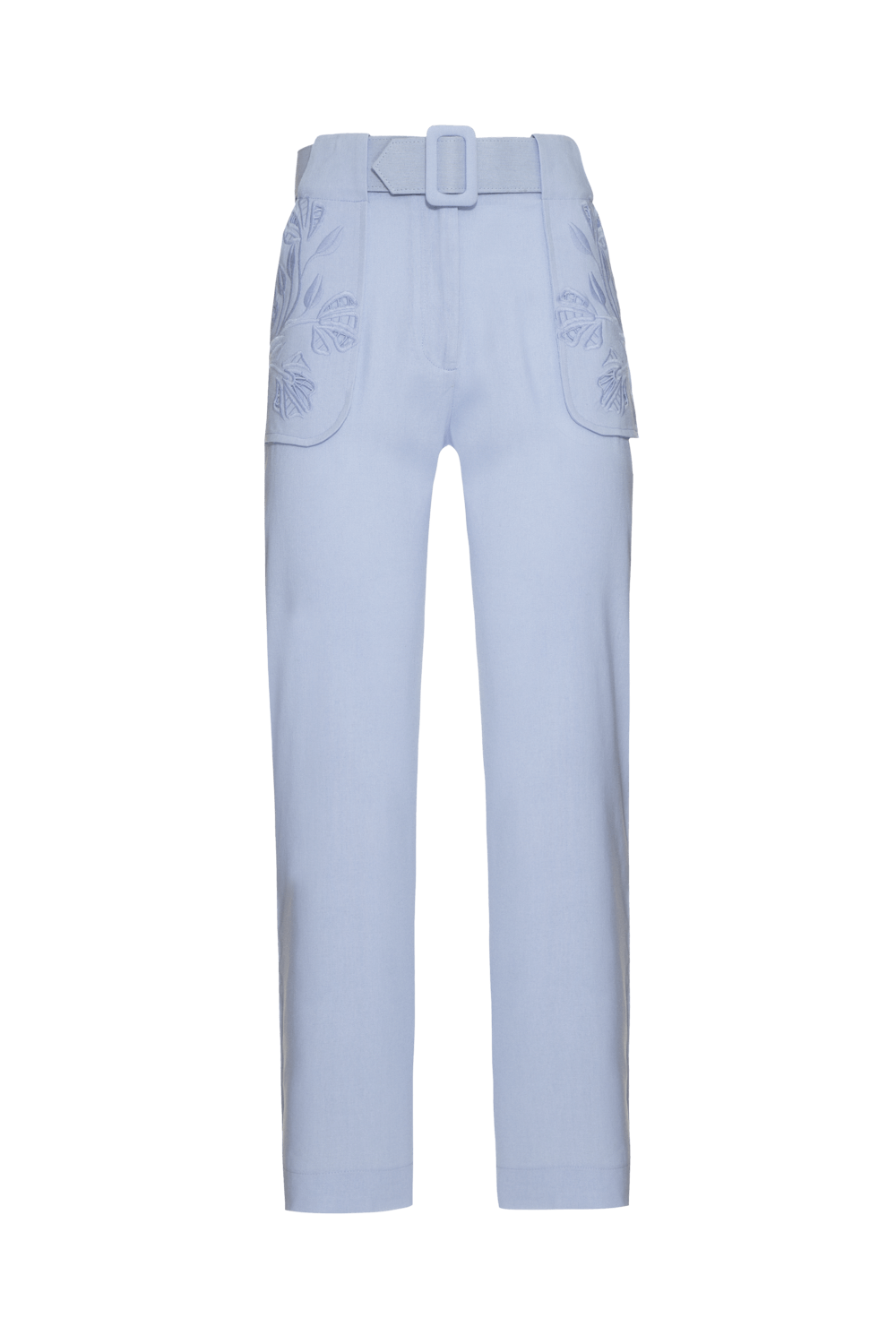 CALÇA BORDADA LINHO RICHELIEU URBAN AZUL