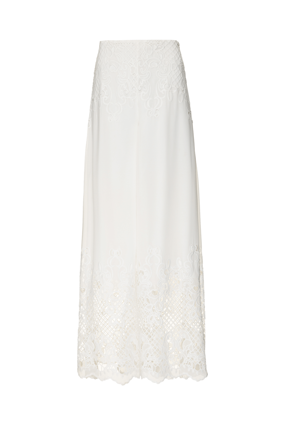 CALÇA AMPLA CHIFFON PEARL GLAM OFF WHITE