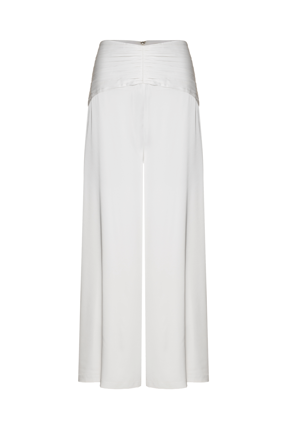 CALÇA DRAPEADA CETIM SERENITY OFF WHITE