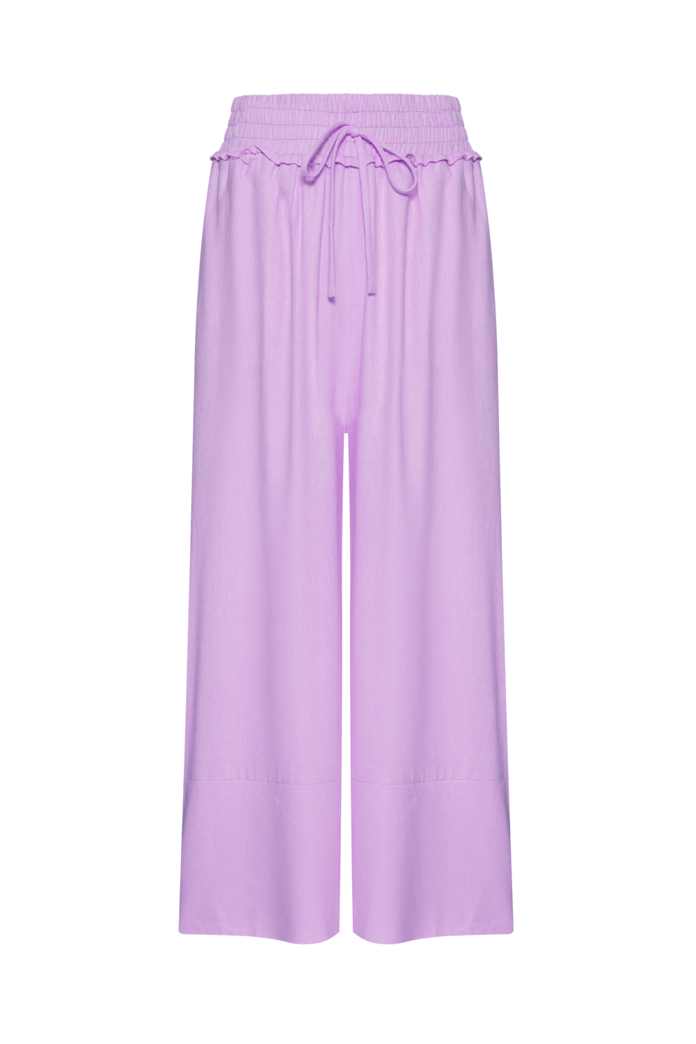 CALÇA AMPLA ELÁSTICOS LINHO LIGHT CHARM LILAS