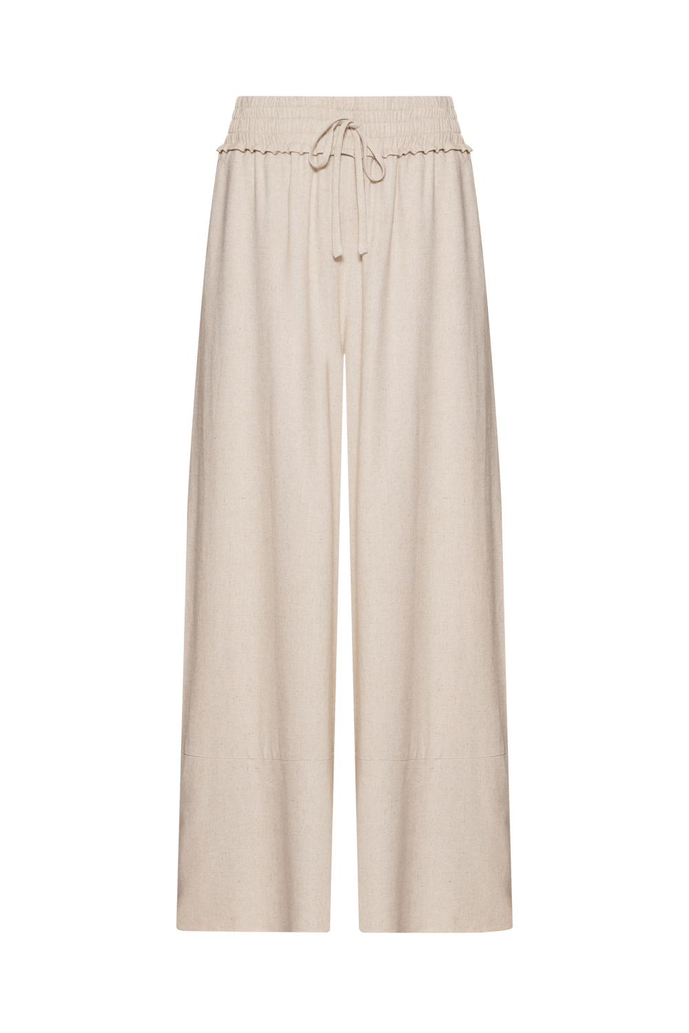 CALÇA AMPLA ELÁSTICOS LINHO LIGHT CHARM NATURAL