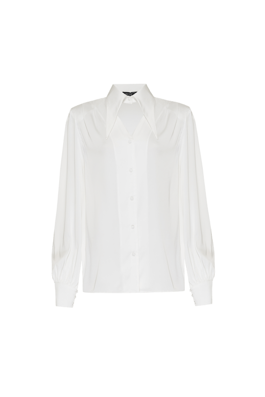 CAMISA RECORTE CETIM MIRACLE MOOD OFF WHITE