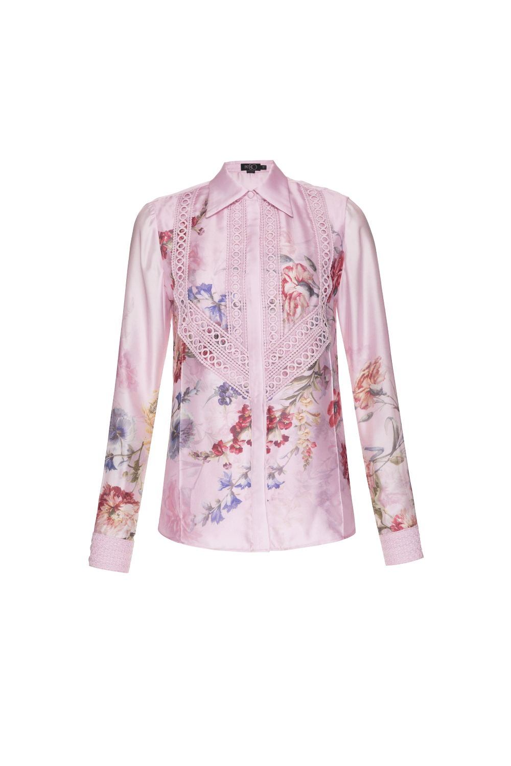 CAMISA ENTREMEIO CETIM FLORAL MURAKAMI ROSA