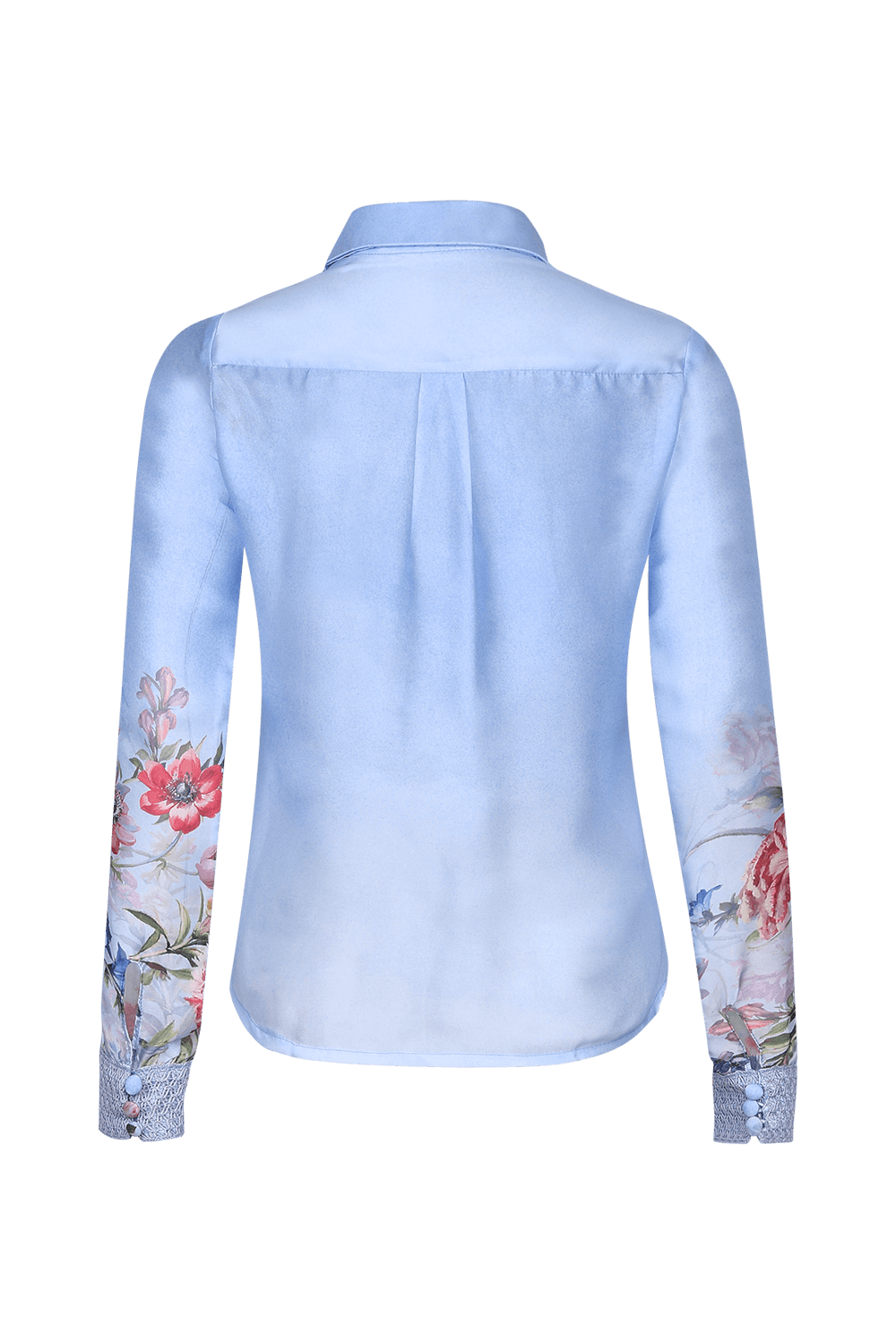 CAMISA ENTREMEIO CETIM FLORAL MURAKAMI AZUL