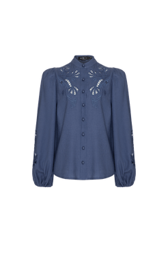 CAMISA RECORTES LINHO RICHELIEU URBAN MARINHO