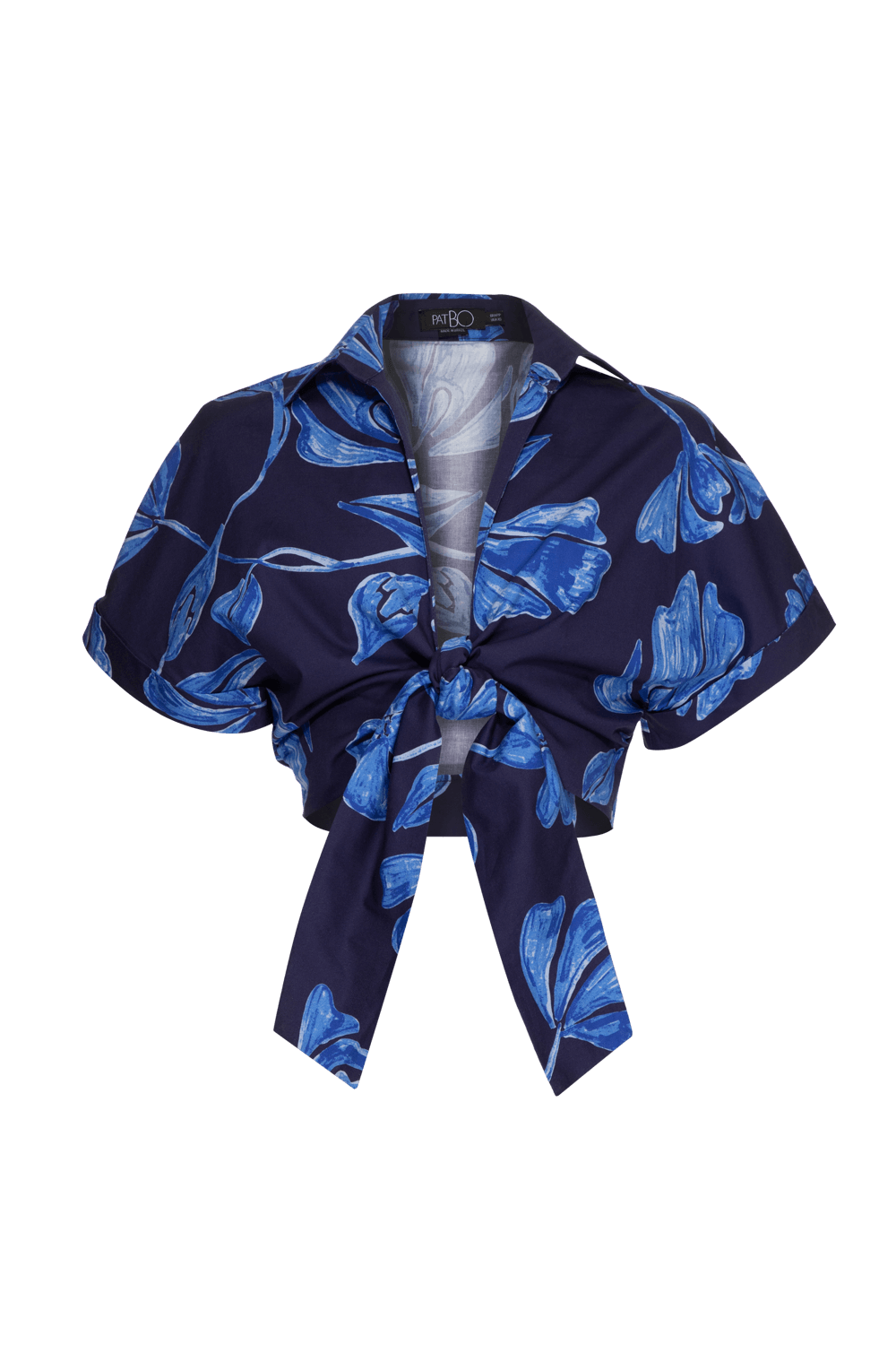 CAMISA AMARRAÇÃO SUZY FLOWER AZUL MARINHO