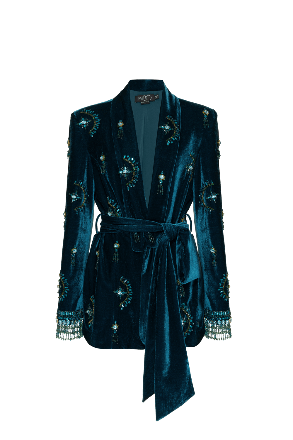 CASACO BORDADO NEW RADIANT VELVET AZUL PETRÓLEO