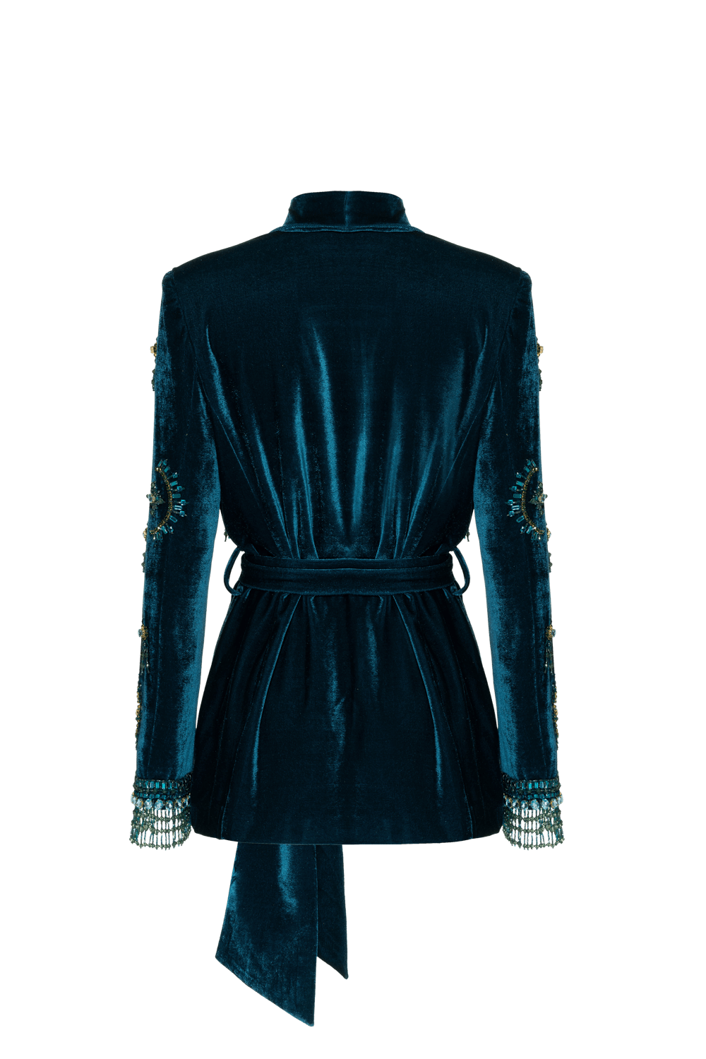 CASACO BORDADO NEW RADIANT VELVET AZUL PETRÓLEO