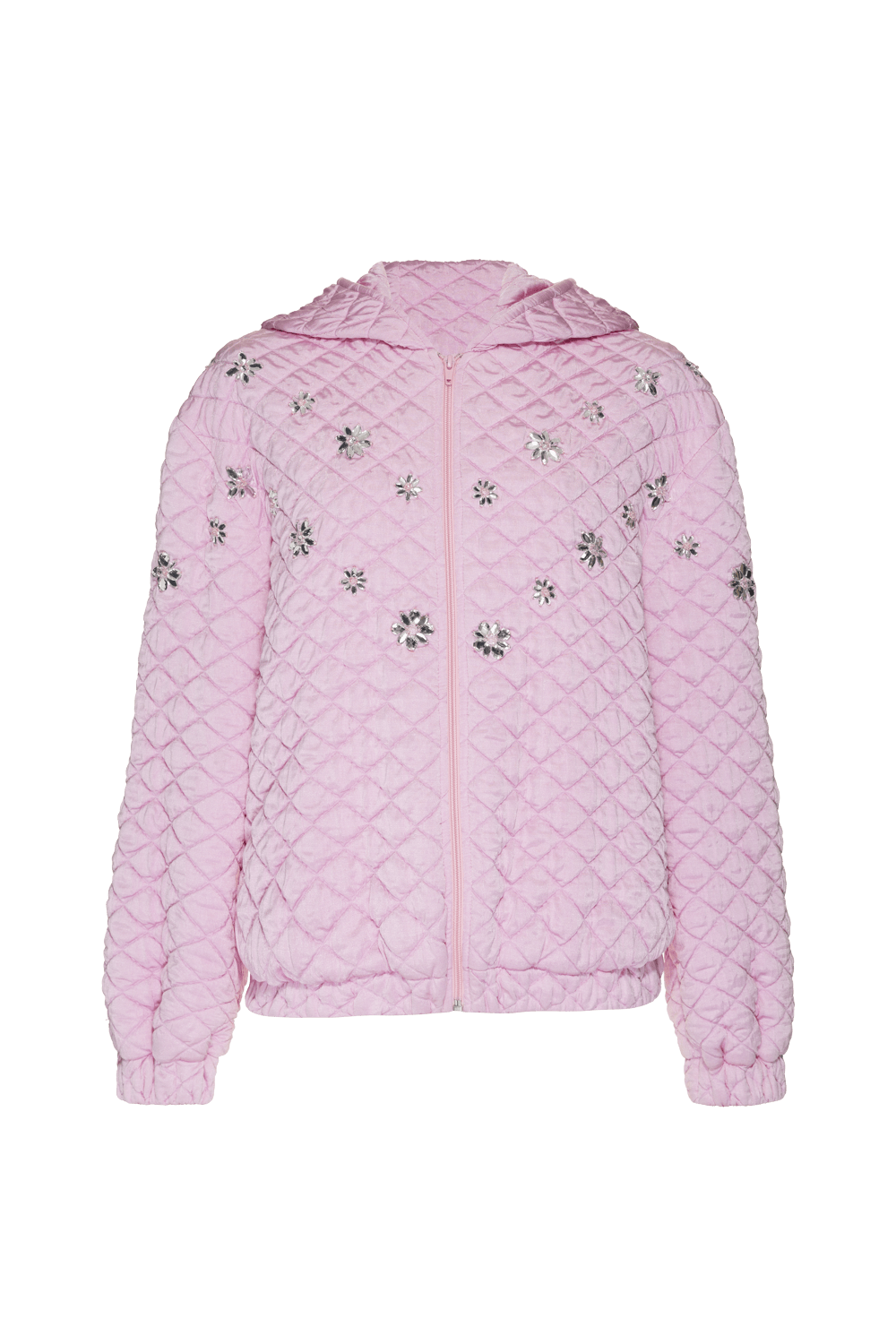 JAQUETA BORDADO MATELASSÊ SHINE DROP ROSA