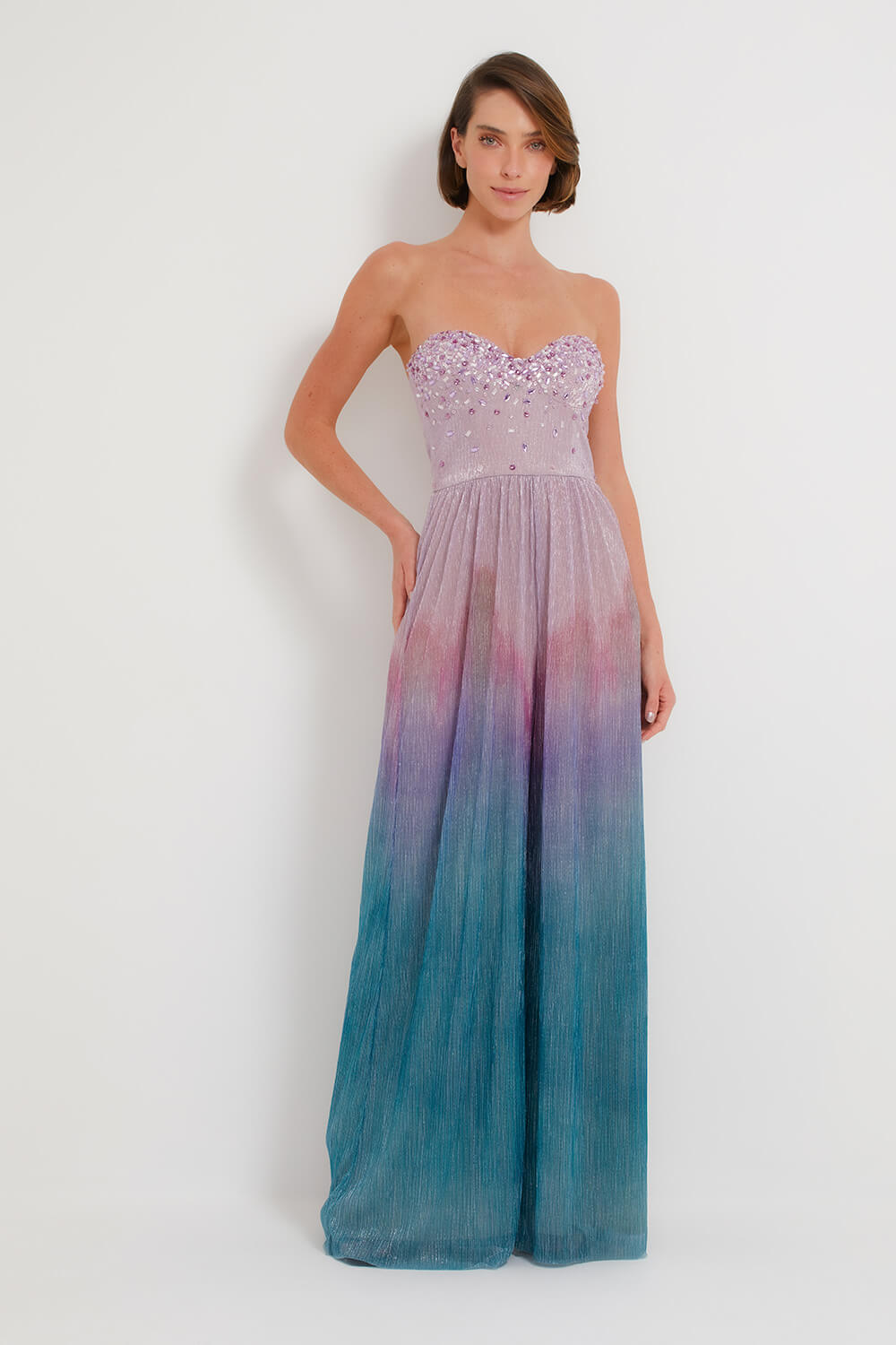 MACACÃO PREGAS LUREX MIX FUSION KOBAI AZUL