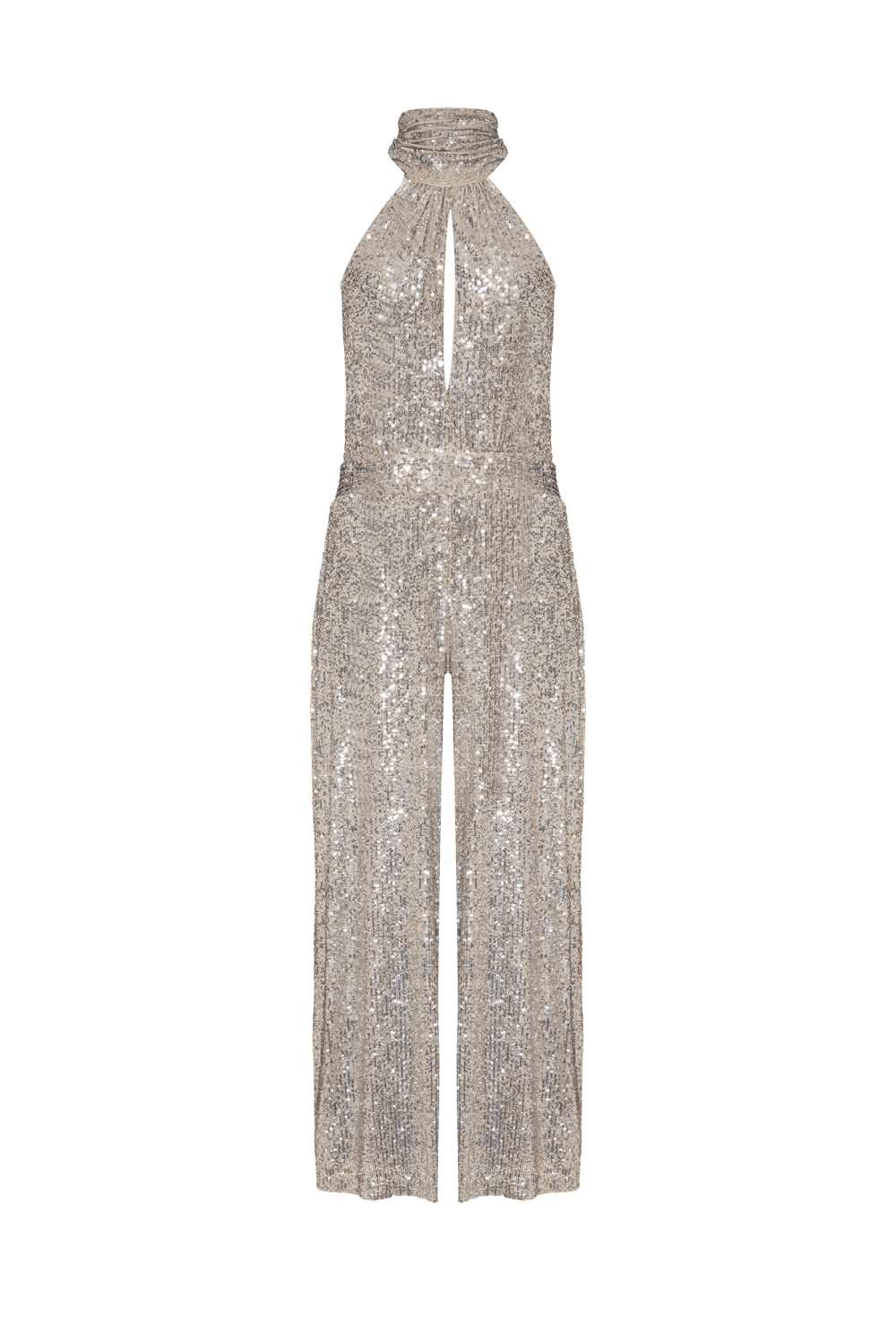 MACACÃO FRENTE ÚNICA PAETÊ ACQUA PRATA