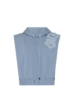 TOP CROPPED MOLETOM SECOND WAY AZUL