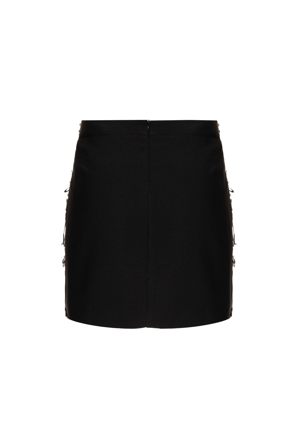 SAIA CURTA BORDADA CREPE JOYFUL PRETO