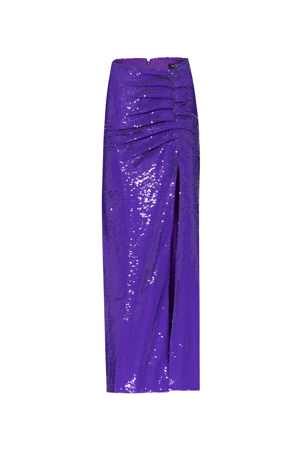 SAIA LONGA FENDA PAETÊ VIBRANT ROXO