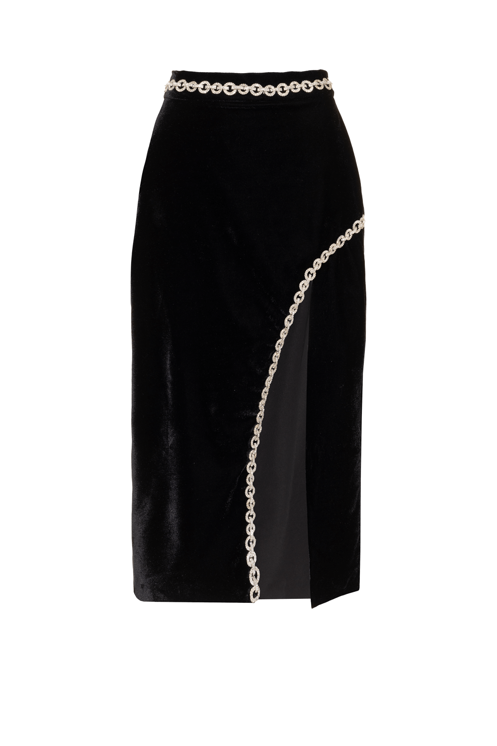 SAIA MÍDI CORRENTES NEW RADIANT VELVET PRETO