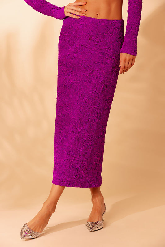 SAIA MÍDI JACQUARD NOSTALGIC MEMORIES ROXO