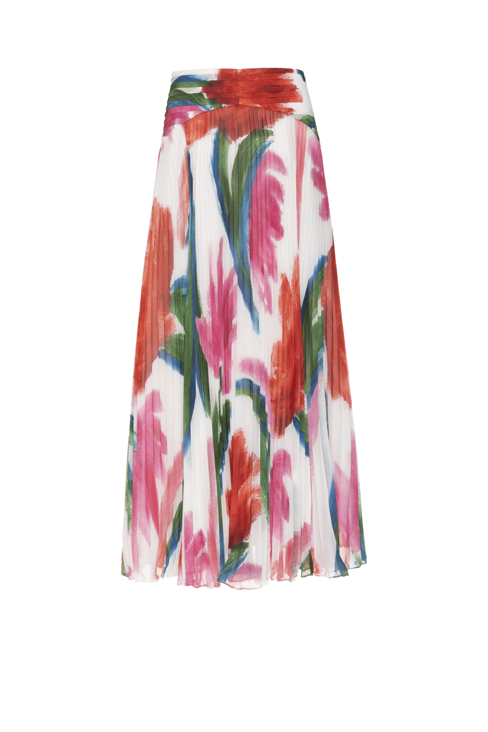 SAIA MÍDI PLISSADA CHIFFON ALEGRETTO OFF WHITE