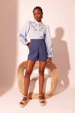 SHORT PREGAS LINHO RICHELIEU URBAN MARINHO