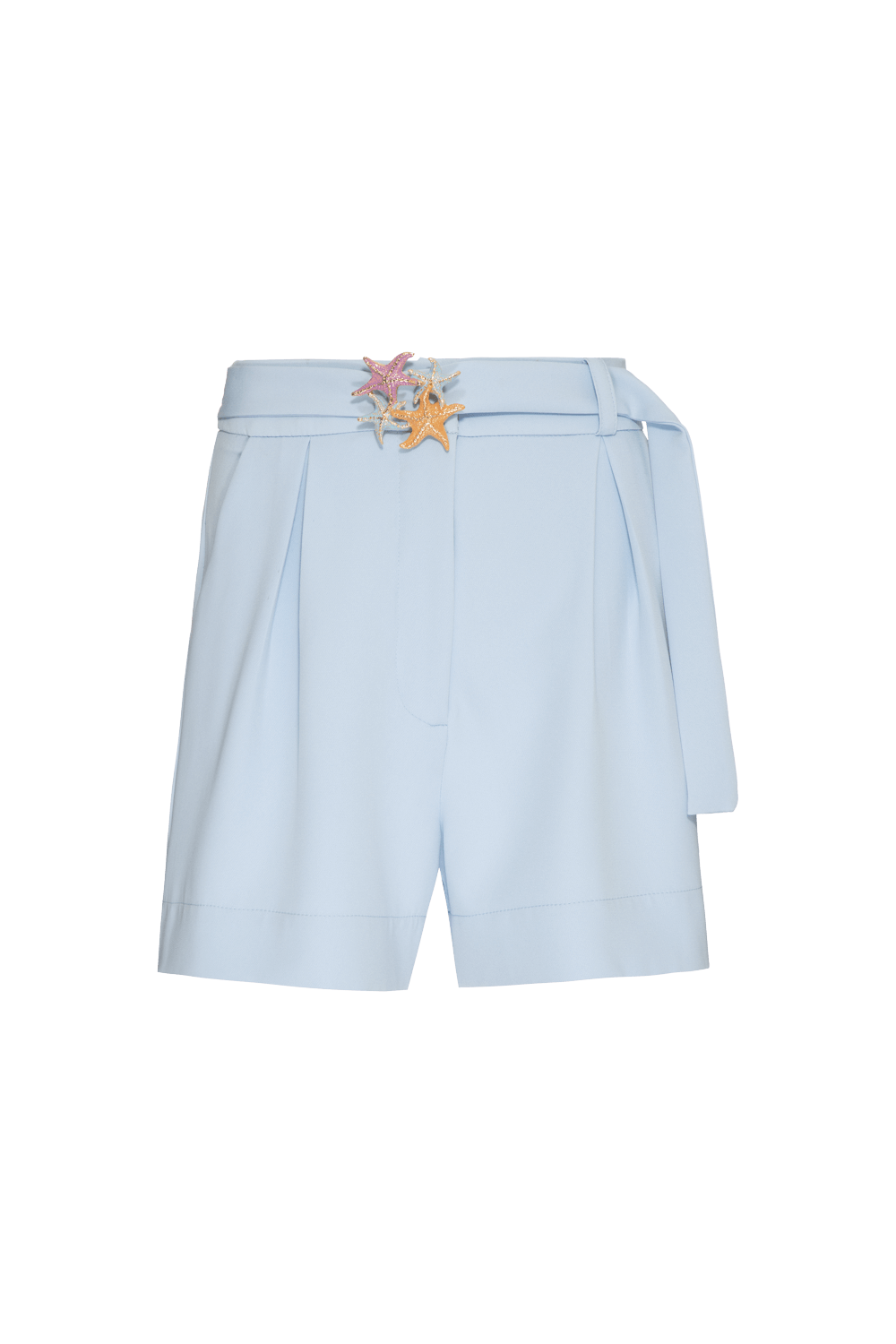 SHORT PREGAS STAR CREPE VICK AZUL AGUA