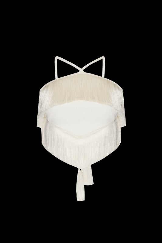 TOP CROPPED FRANJAS MALHA STARRY OFF WHITE