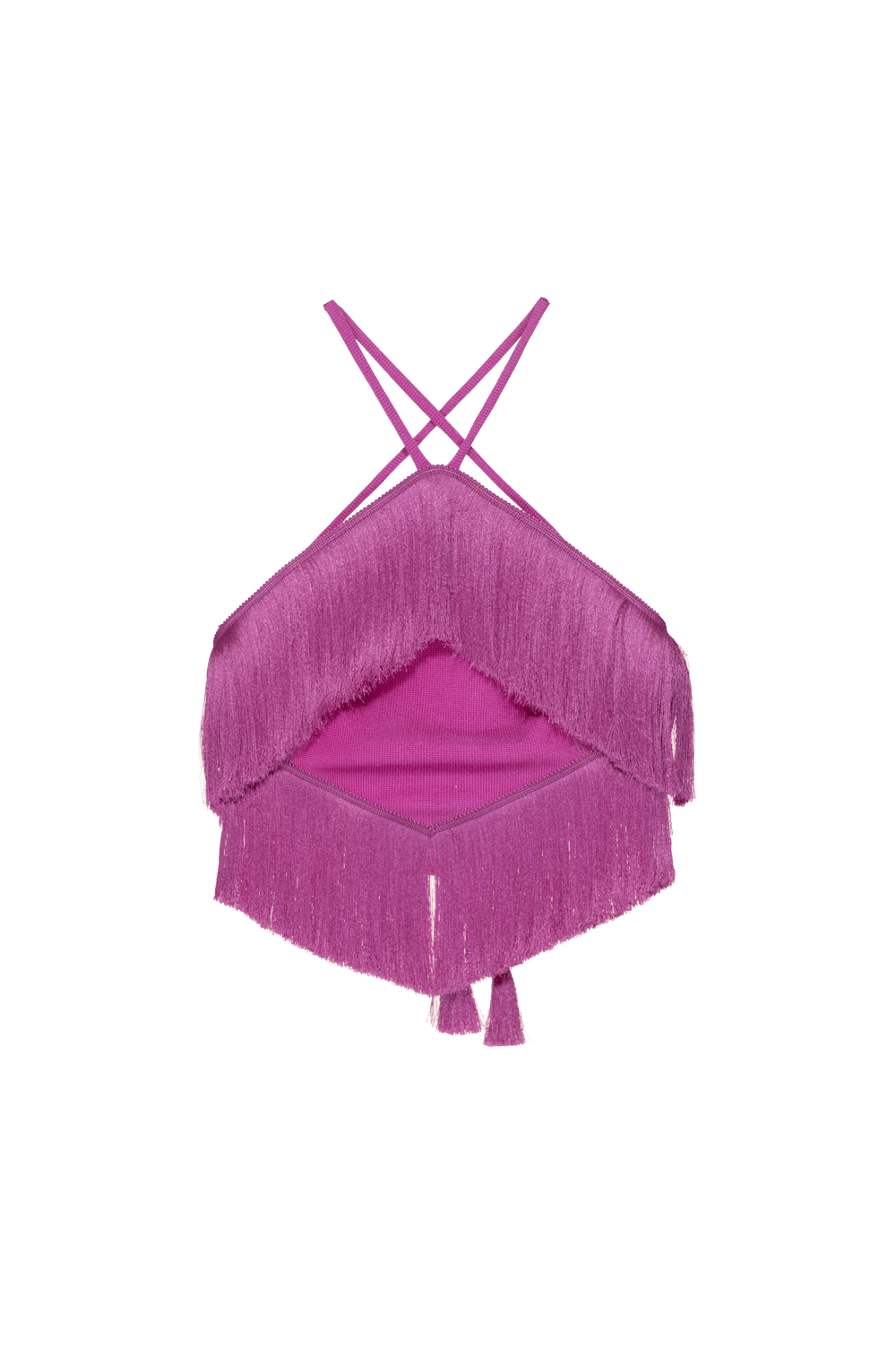 TOP CROPPED FRANJAS MALHA STARRY ROSA