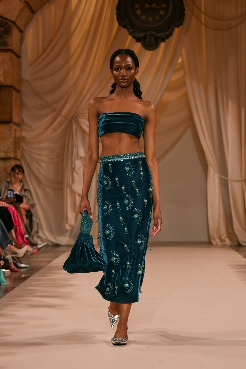 TOP FRANZIDO NEW RADIANT VELVET AZUL PETRÓLEO