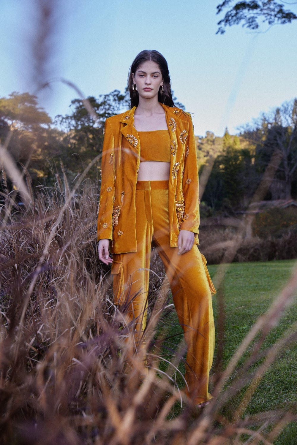 TOP FRANZIDO NEW RADIANT VELVET AMARELO