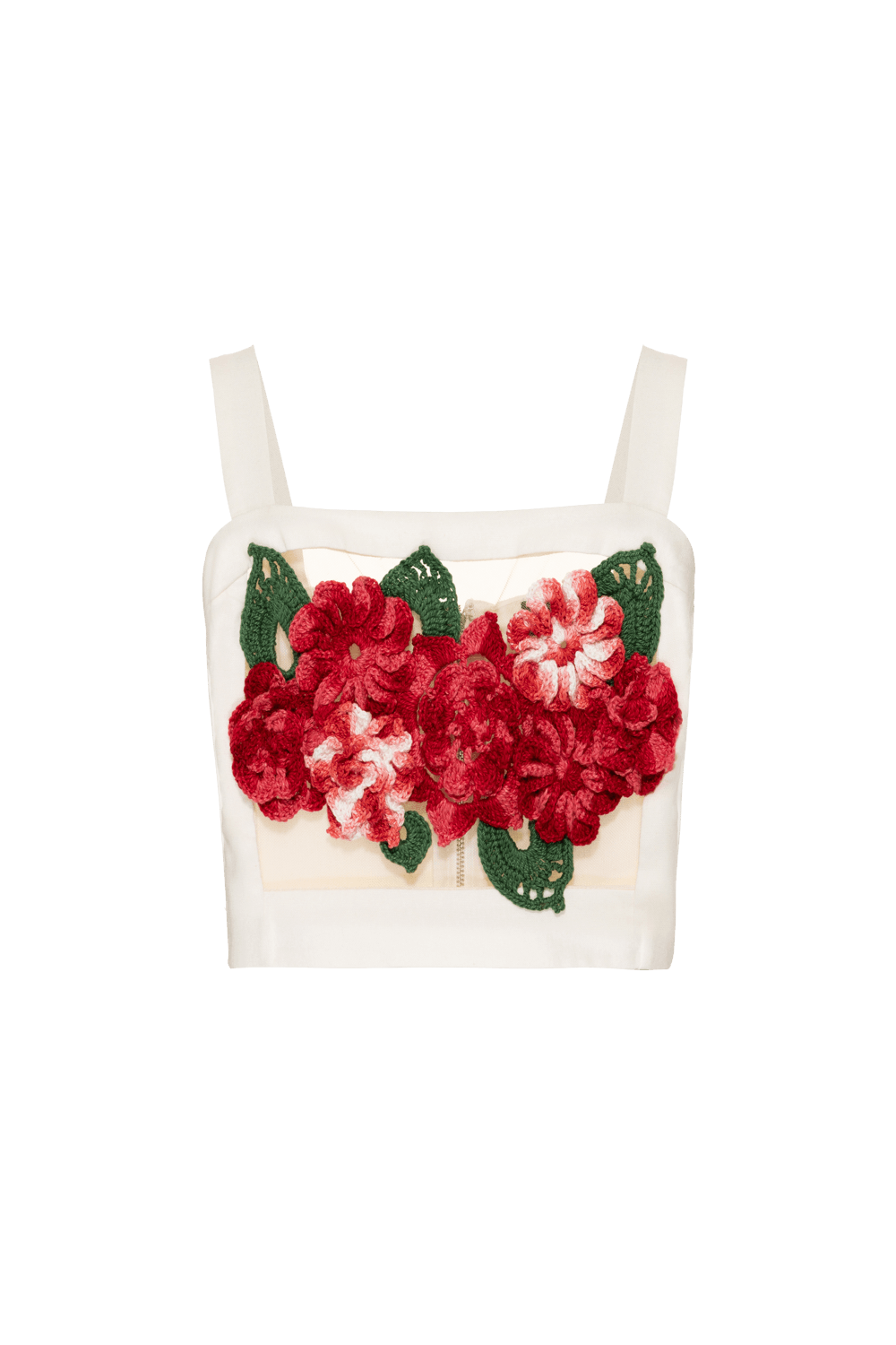 TOP CROPPED BORDADO LINHO JOY OFF WHITE