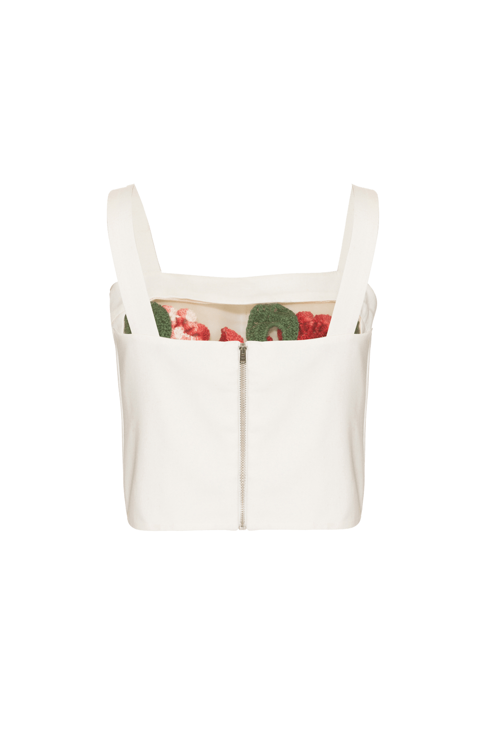 TOP CROPPED BORDADO LINHO JOY OFF WHITE