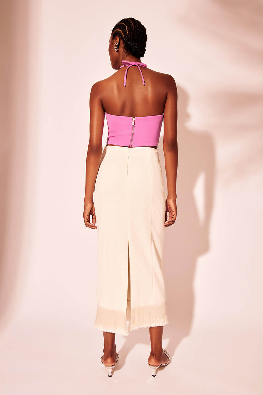 TOP CROPPED STAR DRAPEADO CREPE VICK ROSA