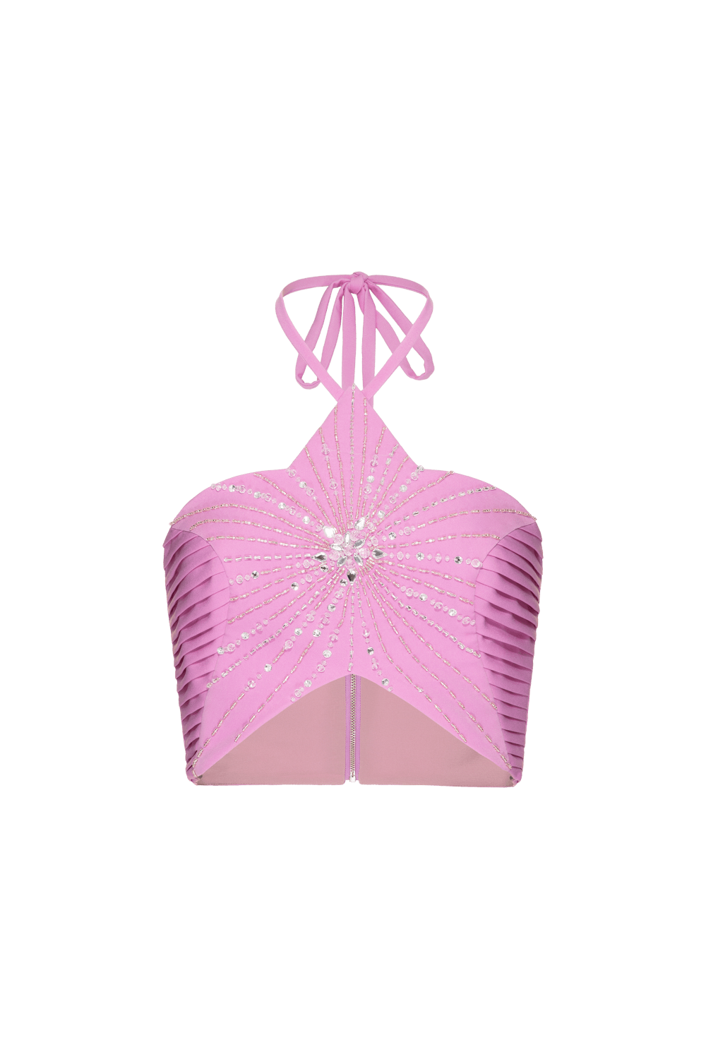 TOP CROPPED STAR DRAPEADO CREPE VICK ROSA