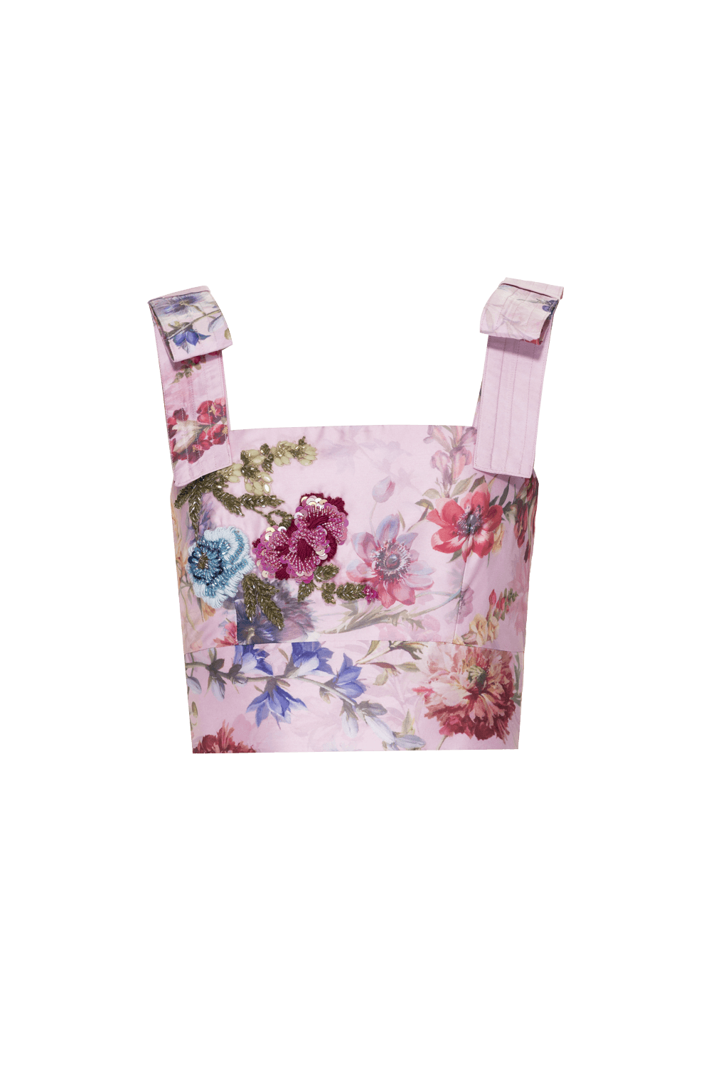 TOP CROPPED CETIM FLORAL MURAKAMI ROSA