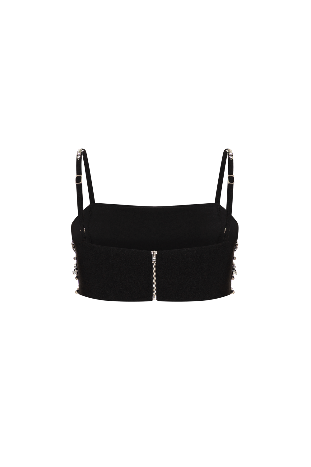 TOP CROPPED BORDADO CREPE JOYFUL PRETO