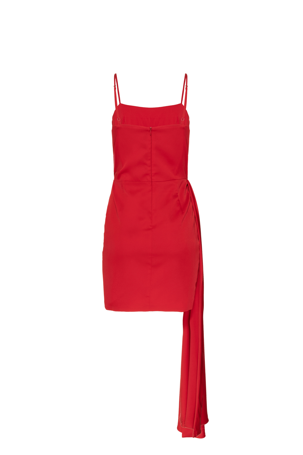 VESTIDO CURTO FAIXA CETIM OLD GLAM VERMELHO