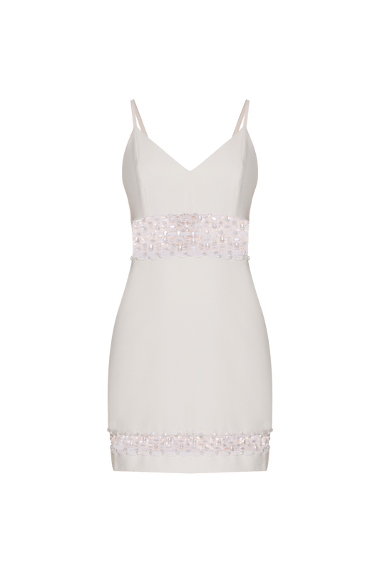 VESTIDO PATBO REVEILLON V24 OFF WHITE