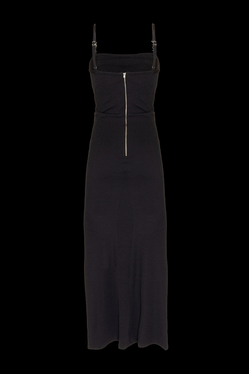 VESTIDO LONGO PREGAS MALHA STARRY PRETO