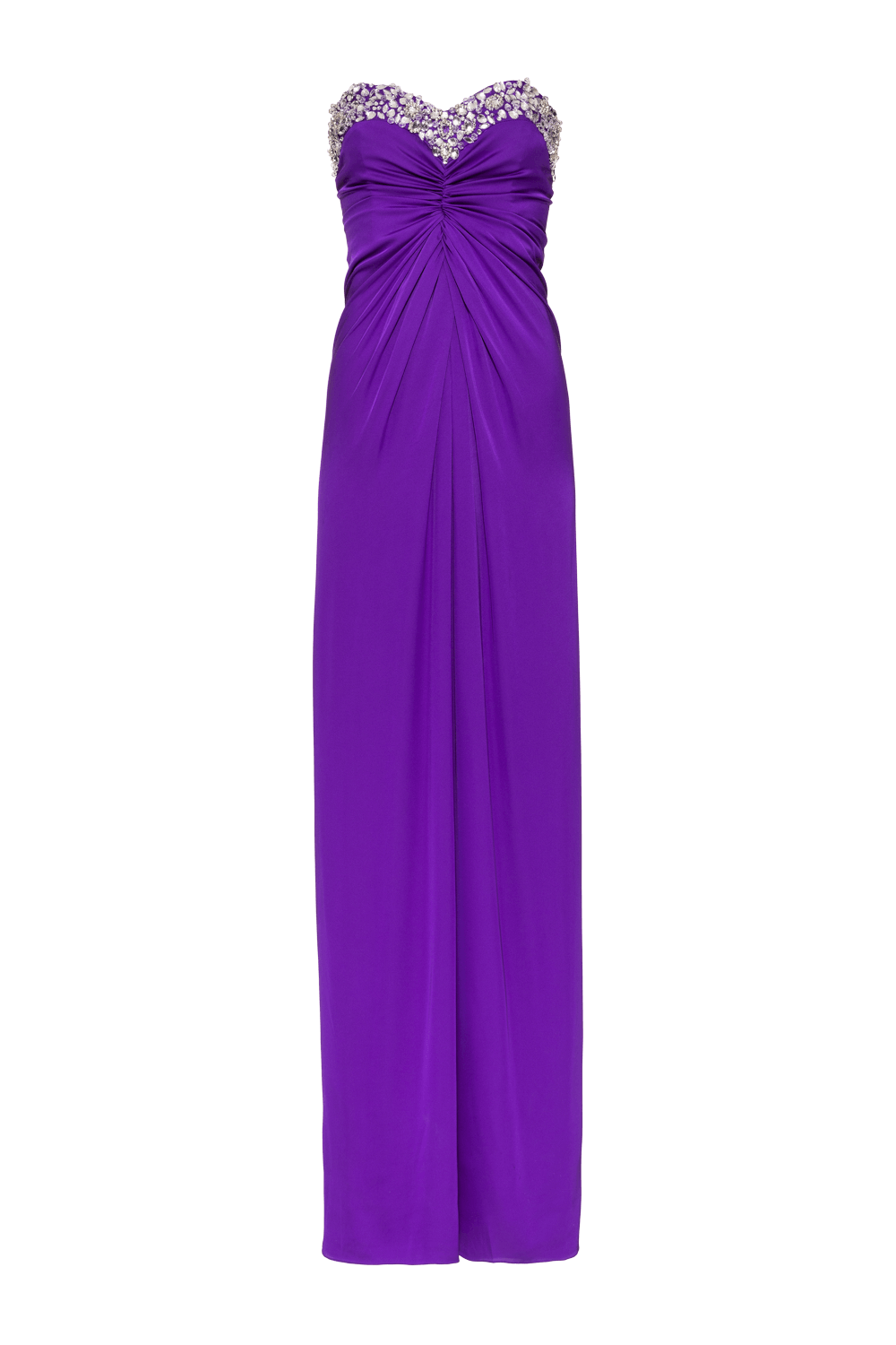 VESTIDO LONGO BORDADO CETIM MIRACLE MOOD ROXO