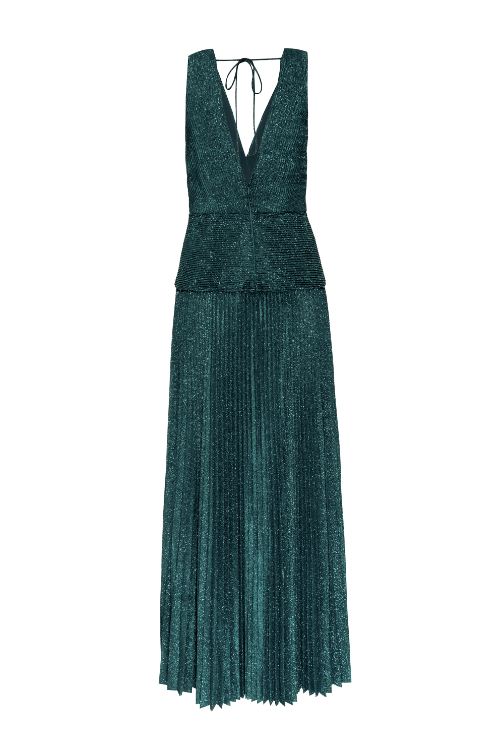 VESTIDO LONGO DRAPEADO MALHA PRETTY SHINE VERDE