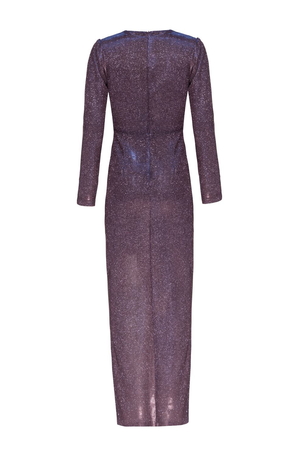 VESTIDO LONGO MANGAS MALHA PRETTY SHINE ROXO