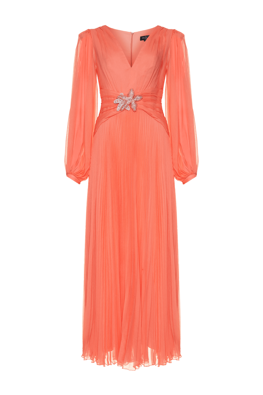 VESTIDO LONGO FIVELA SILKY RESORT PESSEGO