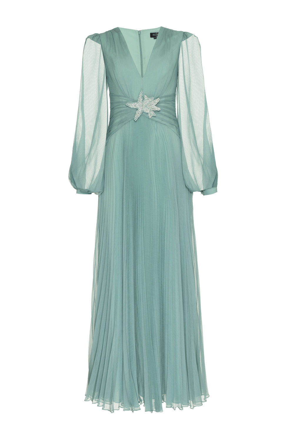 VESTIDO LONGO FIVELA SILKY RESORT VERDE MENTA