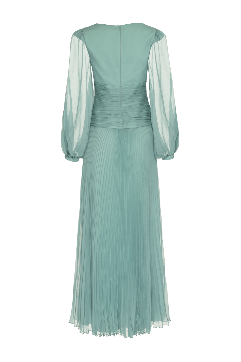 VESTIDO LONGO FIVELA SILKY RESORT VERDE MENTA