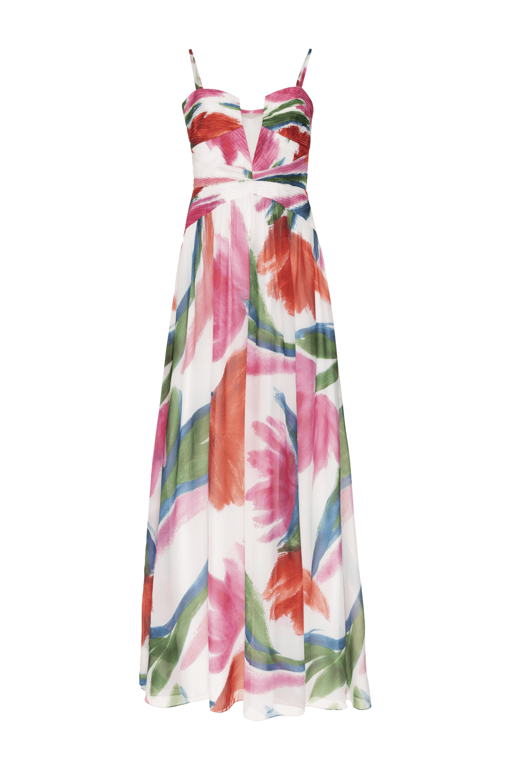 VESTIDO LONGO CHIFFON ALEGRETTO OFF WHITE