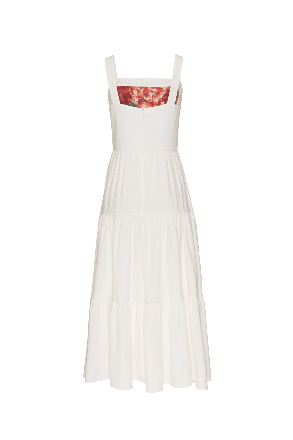 VESTIDO MÍDI BORDADO LINHO JOY OFF WHITE