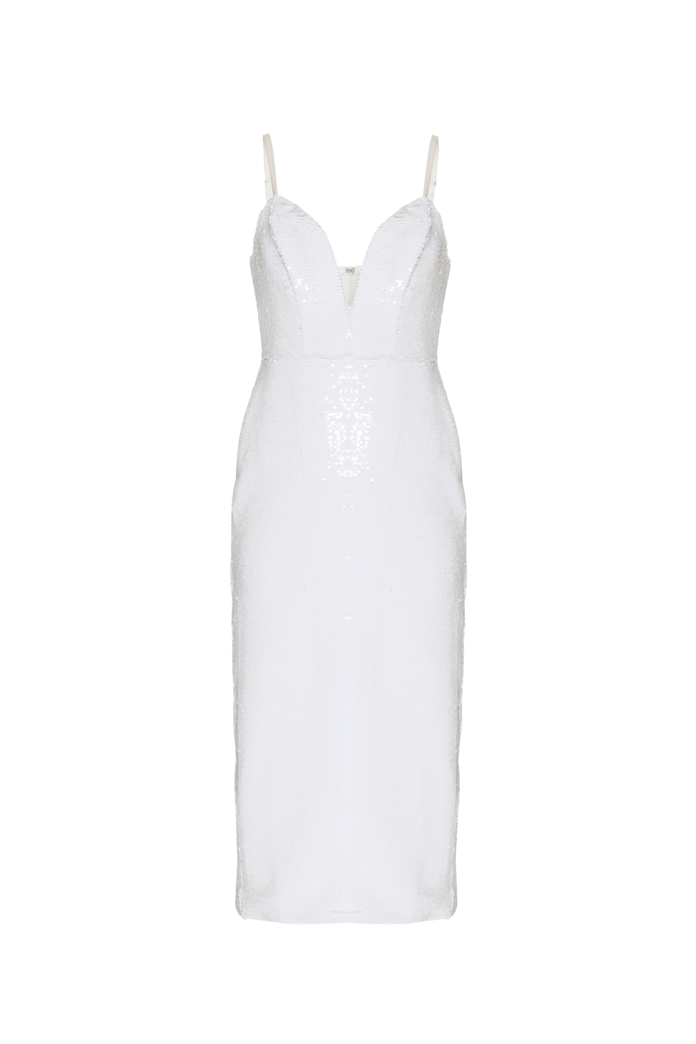 VESTIDO MÍDI PAETÊ VIBRANT OFF WHITE