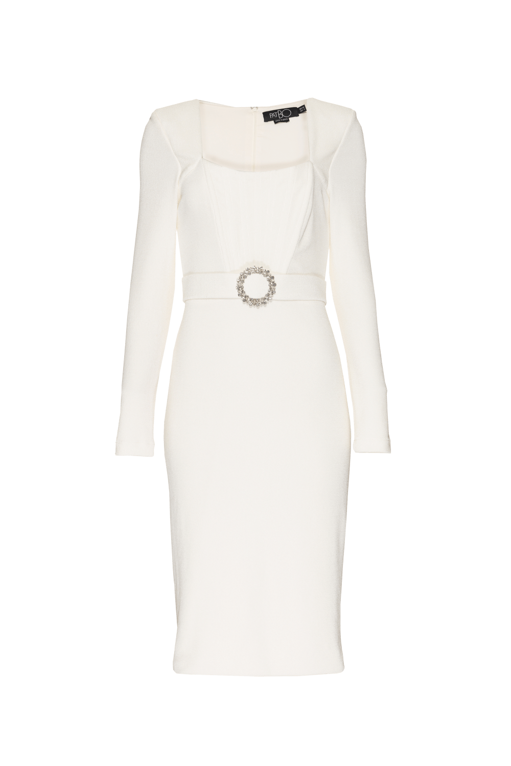 VESTIDO MÍDI CORSET MALHA STARRY OFF WHITE