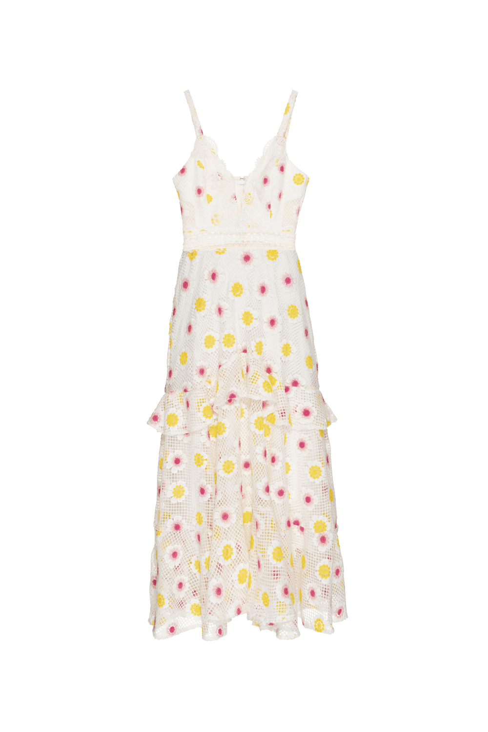 VESTIDO MÍDI ENTREMEIO GUIPIR RELIEF OFF WHITE