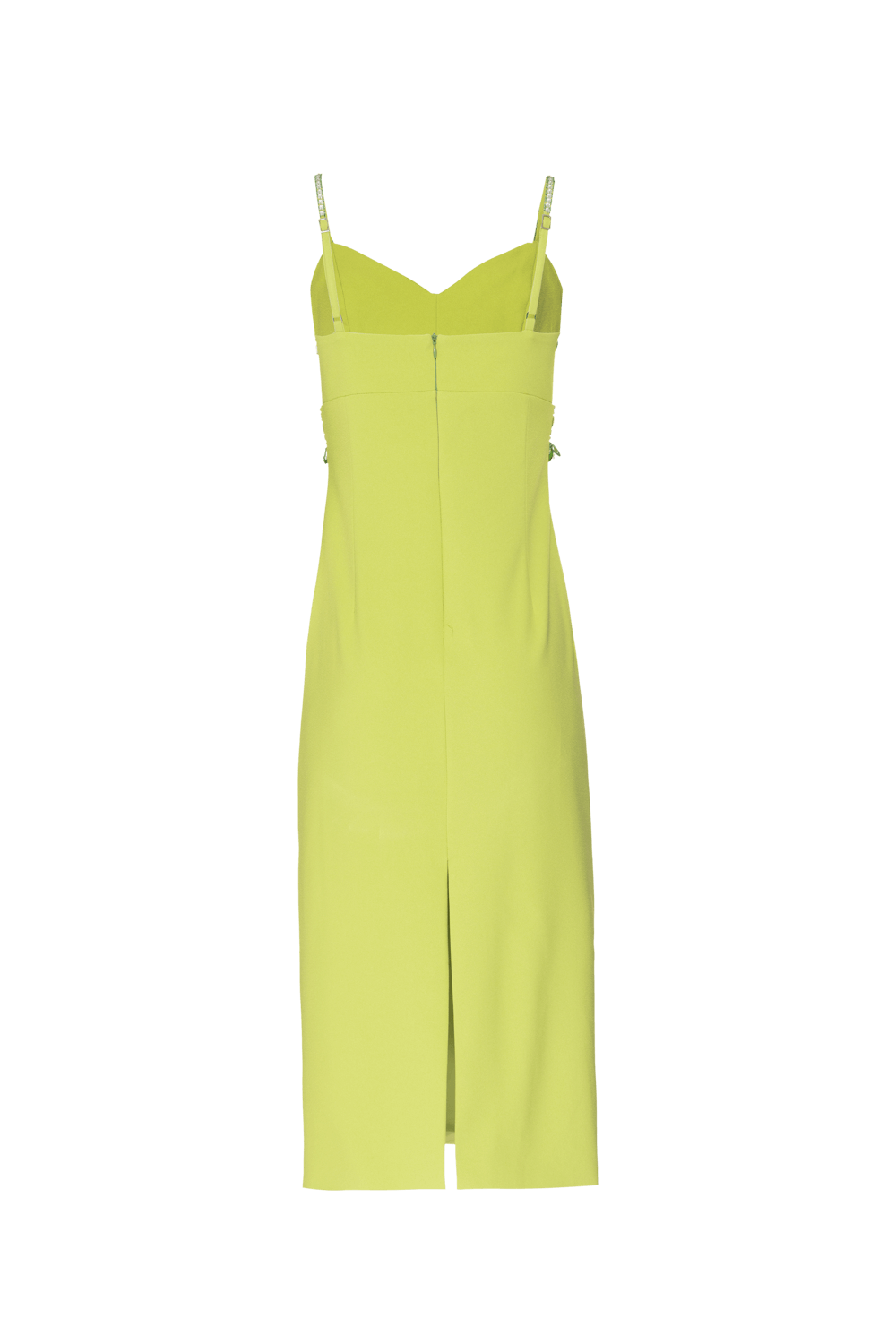 VESTIDO MÍDI BORDADO CREPE JOYFUL VERDE