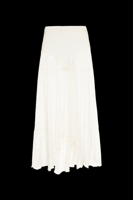 SAIA LONGA TELA LUREX FLASH OFF WHITE