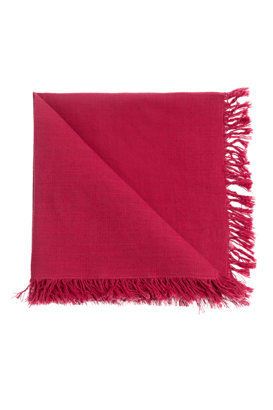 GUARDANAPO FRANJAS HANA (1 UNIDADE) CEREJA